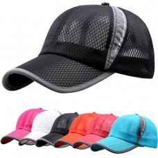 Hombre&apos;s Mesh Baseball Cap Trucker Hat Blank Curved Visor Hat Adjustable Plain Hat  eb-64616165